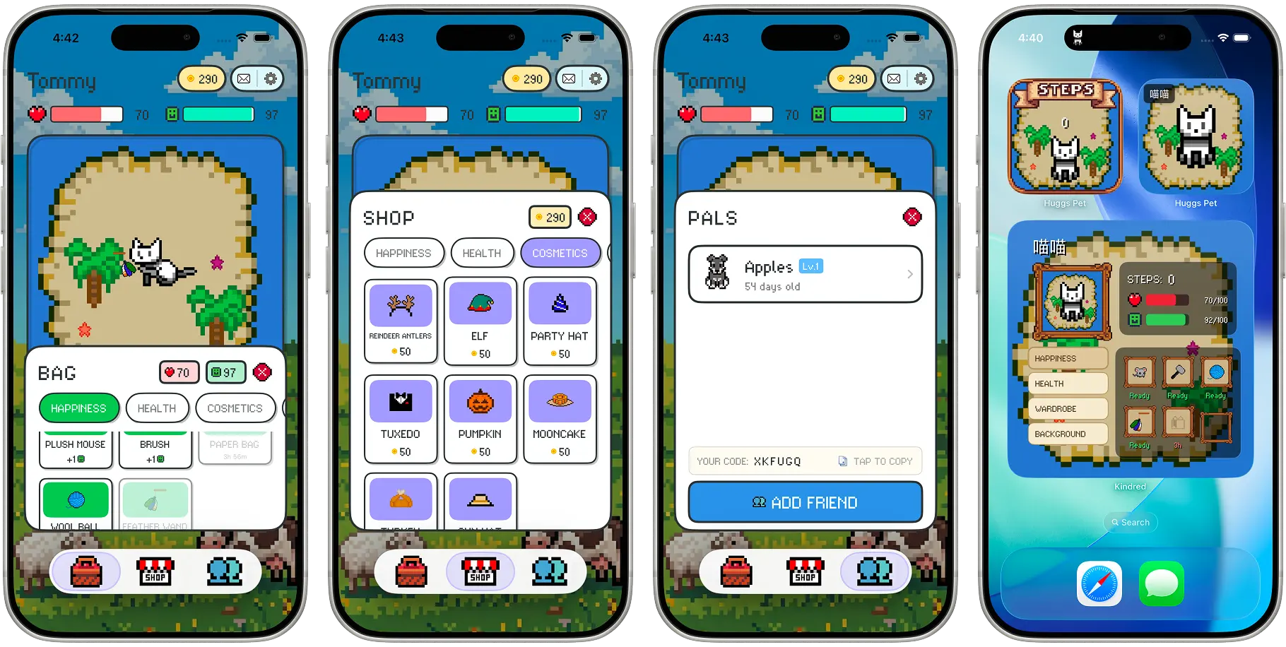 Huggs app preview screenshots